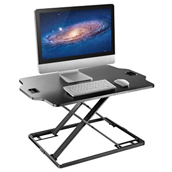 Standing Desk Converter - Height Adjustable Sit to Stand Up Desk, Economic Tabletop Workstation Monitor Riser, Lift Height from 1.6" to 16"