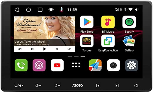 ATOTO S8 Premium 10 inch Android Car in-Dash Navigation Stereo System, Wireless CarPlay & Android Auto, Split Screen, QLED Display, Dual BT w/aptX HD, HD VSV Parking with LRV, SCVC,3G 32G, S8G2114PM