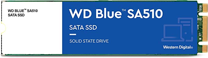 Western Digital 500GB WD Blue SA510 SATA Internal Solid State Drive SSD - SATA III 6 Gb/s, M.2 2280, Up to 560 MB/s - WDS500G3B0B