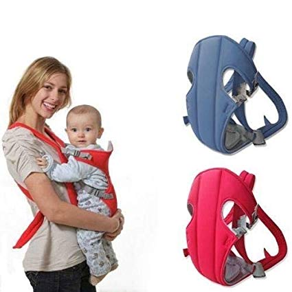 Chinmay Kids Baby Mini Carrier 1 Pc Adjustable 4-in-1 with Comfortable Head Support & Buckle Straps (Blue)