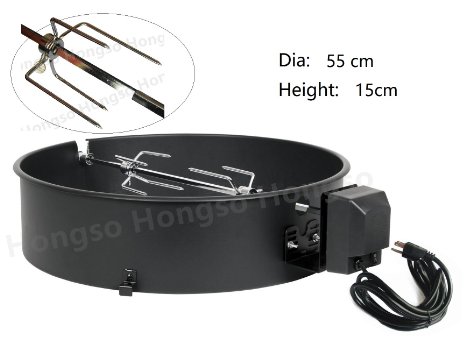 Hongso CGR001 Charcoal Kettle Rotisserie Kit 2290 for Select 22-1/2 Inch Charcoal Grill Models by Weber, Char Broil, Masterbuilt, Napoleon, Kingsford etc.