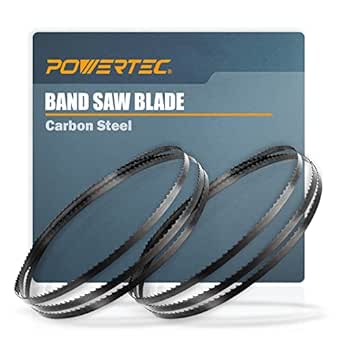 POWERTEC 56-1/8 Inch Bandsaw Blades, 1/4" x 6 TPI Band Saw Blades for Delta 28-180, 28-185, Pro-Tech and Ohio Forge 3-Wheel 10" Band Saw for Woodworking, 2 Pack (13162-P2)