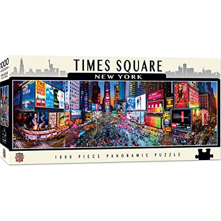 MasterPieces Cityscapes Panoramic Jigsaw Puzzle, Times Square, New York, Photographs by James Blakeway, 1000 Pieces