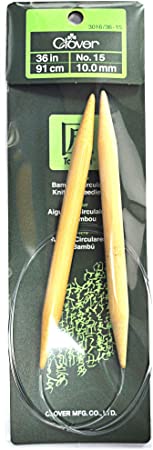 Clover Takumi Bamboo 36 Inch Circular Knitting Needle Size 15