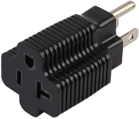 (3PACK) Nema 15 Amp to 20 Amp Plug Adapter ETL Listed NEMA 5-15P to 5-15/20R (Comb 20Amp T Blade) 15 Amp Household Plug to 20 Amp T-Blade AC Power Adapter