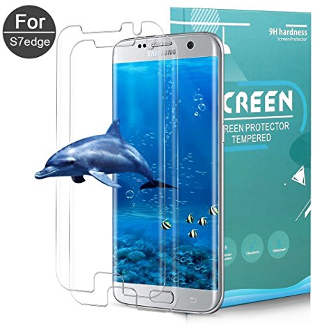 Samsung Galaxy S7 Screen Protector, Tempered Glass ,[HD Sensitive] [9H Hardness][Anti-Bubble](2- Packs)