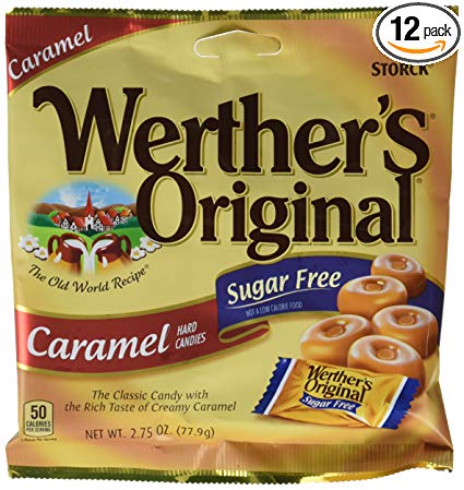Werthers Original Sugar Free Caramel Hard Candies 12 Pack