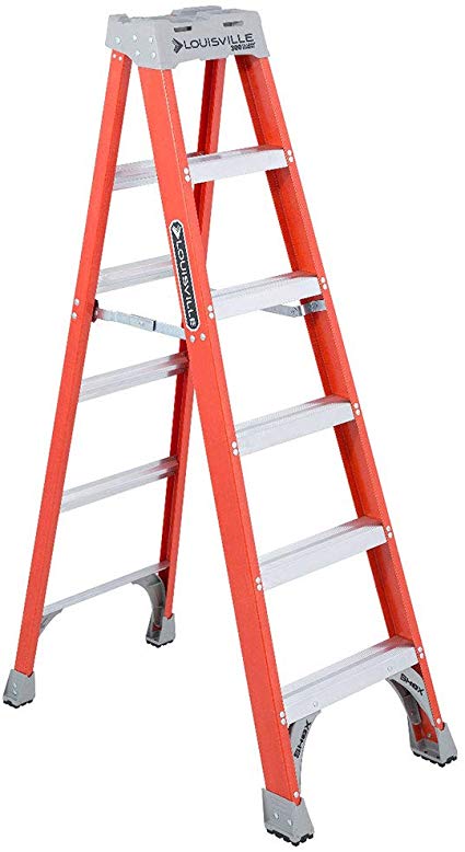 Louisville Ladder FS1506 300-Pound Duty Rating Fiberglass Ladder, 6-Feet