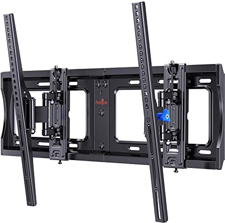 Advanced Tilt TV Wall Mount for 40-90 Inch QLED, OLED, LCD 4K Flat or Curved Large TVs, Full Tilting Extendable Swivel TV Bracket fit 16-24 inch Studs, Max VESA 600x400mm up to 132lbs by Perlegear