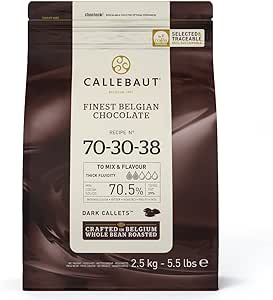 Callebaut Chocolate Dark 70.4 Percent Easi-Melt Buttons Callets 2.5 Kg