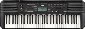 Yamaha PSR-E283 61 Key Portable Keyboard for Beginners with Music Rest, Power Adapter