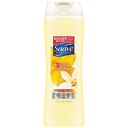 Suave Essentials Body Wash, Everlasting Sunshine 15 Ounce (Pack of 6)