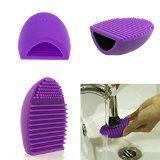 Hotrose US Cosmetic Makeup Brush Finger Glove Silicone Hand Cleaning ToolPurple