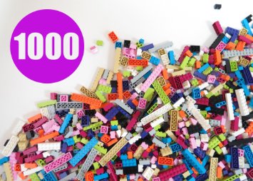 Building Bricks - Pastel Colors - 1,000 Pieces - Compatible with Legos