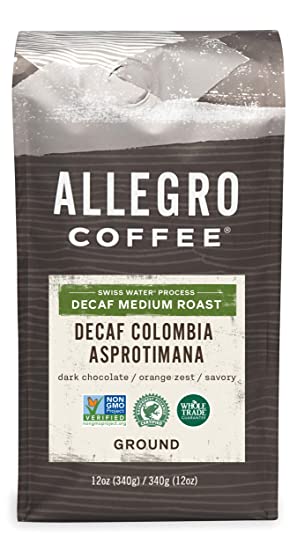 Allegro Coffee Decaf Columbia Ground Coffee, 12 oz