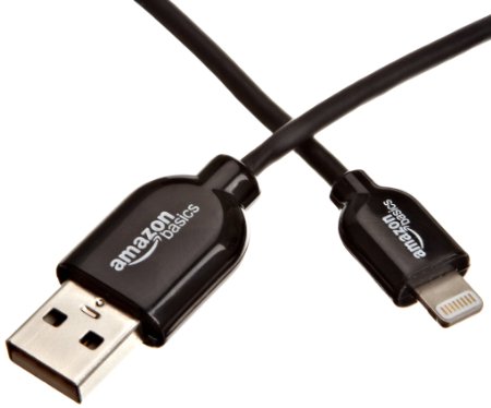 AmazonBasics Apple Certified Lightning to USB Cable - 3 Feet 09 Meters - Black