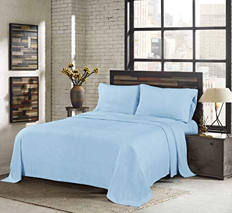 Sunbeam Super Soft Heavyweight Fleece Sheet Set, Angel Falls, King