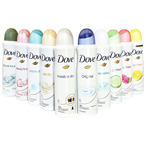 Dove Antiperspirant Spray Deodorant For Women 150 ml ( Pack of 10 )   Our Travel Size Perfume