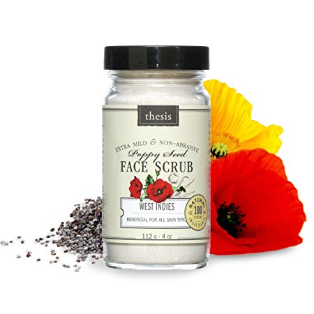 All Natural Facial Scrub - Mild and Chemical Free - West Indies with Poppy Seed