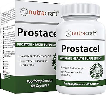 Prostacel Prostate Support Supplement | Saw Palmetto, Pygeum, Pumpkin Seed, Vitamins, Minerals & More | Bladder Health & Urinary Flow | Money Back Guarantee | 60 Capsules
