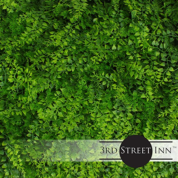 Artificial Hedge - Outdoor Artificial Plant - Great Fern and Ivy Substitute - Sound Diffuser Privacy Fence Hedge - Topiary Greenery Panels (4, Juniper)