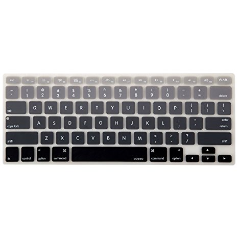 Mosiso Keyboard Cover for Macbook Pro 13 Inch, 15 Inch (with or without Retina Display, 2015 or Older Version) Macbook Air 13 Inch, mix Black Ombre