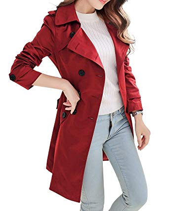 NANJUN Women's Double Breasted Trench Coat Chelsea Tailoring Overcoat