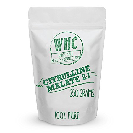Citrulline Malate Powder 250 grams (84 Servings) - Bulk Pre Workout Sports Nutrition - L-Citrulline Complex Supplement - Natural Unflavored