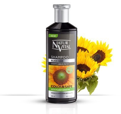 Natur Vital Henna Black Shampoo- Color and Shine- 300 Ml/Natural & Organic