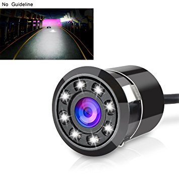 Car Rear Vehicle Backup View Camera 8 LED Night Vision No Guideline Full HD CCD 170-Degree,Waterproof
