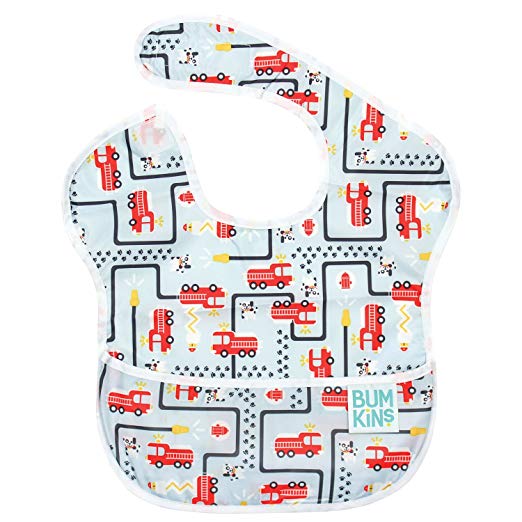 Bumkins SuperBib, Baby Bib, Waterproof, Washable, Stain and Odor Resistant, 6-24 Months – Fire Engine