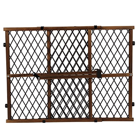 Evenflo Position and Lock Farmhouse Pressure Mount Gate, Dark Wood