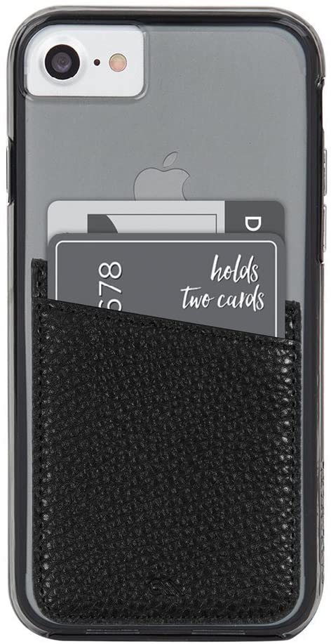 Case-Mate - Stick On Credit Card Wallet - Pockets - Ultra-Slim Card Holder - Universal fit - Apple – iPhone – Samsung – Galaxy - and More – Black