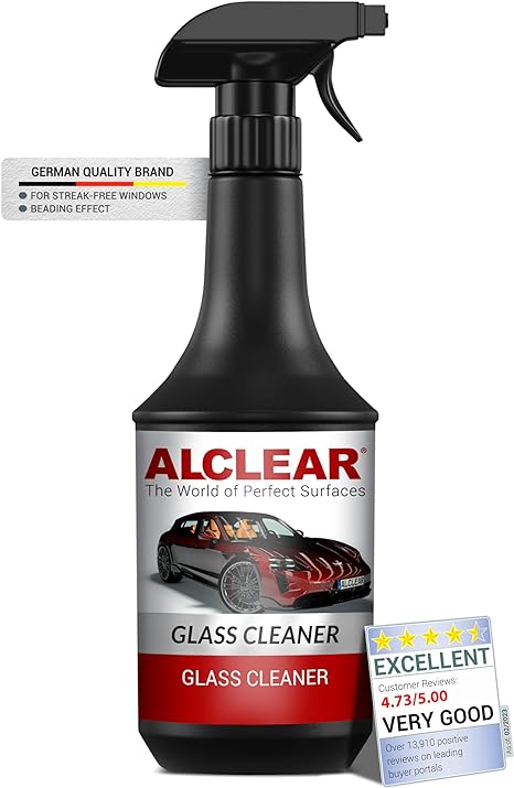 ALCLEAR 721GR car glass cleaner for streak-free windows with depth effect and beading effect, car window cleaner for windshields 1,000 ml