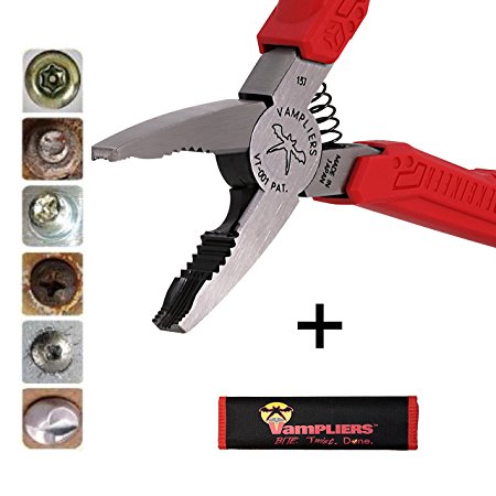 Vampliers World's Best Pliers! Patented Screw Extraction Pliers   Free Tool Pouch