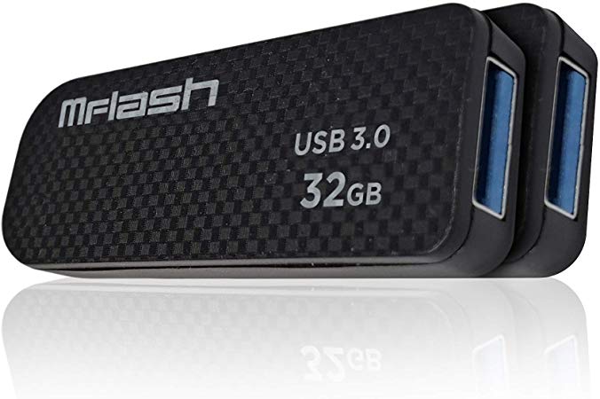 MFLASH 32GB USB 3.0 Carbon Fiber Flash Drive - 2 Pack