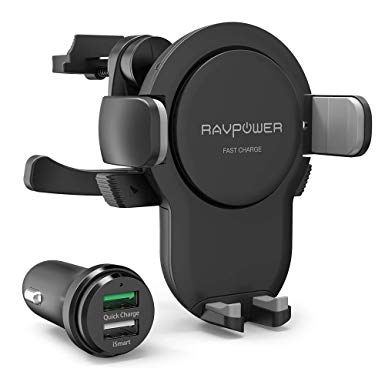 RAVPower Phone Holder Car, Wireless Car Charger Mount