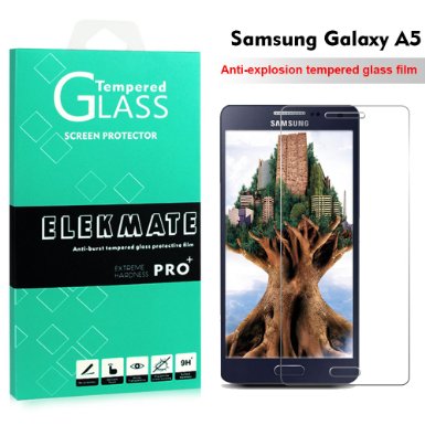 Samsung Galaxy A5 Screen Protector, ELEKMATE® Tempered Glass Screen Protector for Samsung Galaxy A5 [Retail Package]