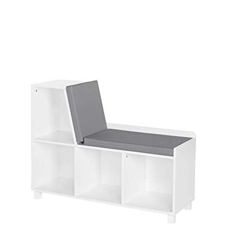 RiverRidge Home Book Nook Collection Kids Cubbies Storage Bench, White