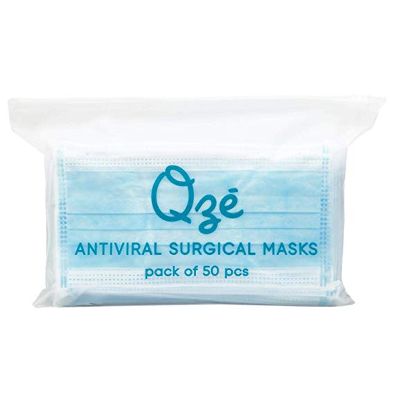 Surgical Face Mask with Earloop, Pack of 50 Disposable Mask (Blue Masks)
