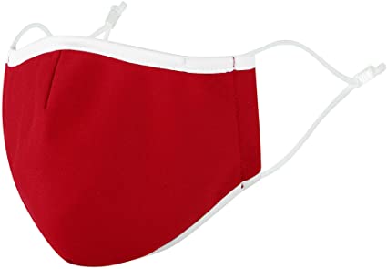 Fabric Face Cloth Masc for Nose and Mouth Washable Reusable,1Pcs-Red