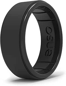 Enso Rings Classic Rise Silicone Ring - Timeless with a Twist - Made in The USA - Comfortable, Breathable, and Safe