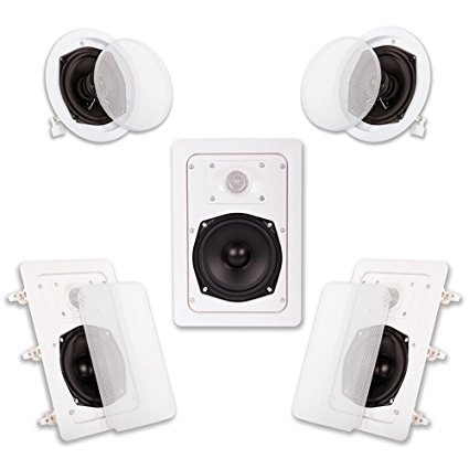 Acoustic Audio HT-55 5.1 Home Theater Speaker System (White, 5)