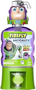 Firefly Anticavity Fluoride Rinse, Toy Story, Alcohol Free Formula, ADA Accepted, Helps Prevent Cavities, Bubble Berry Flavor, 16 Ounce