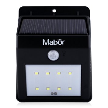 Mabor Solar Lights 8 LED Waterproof Motion Sensor Wall Light for Patio, Pathway Security Lighting