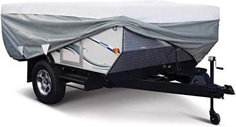 Classic Accessories 80-038-143106-00 Overdrive PolyPro III Deluxe Folding Camping Trailer Cover, Fits 8' - 10' Trailers