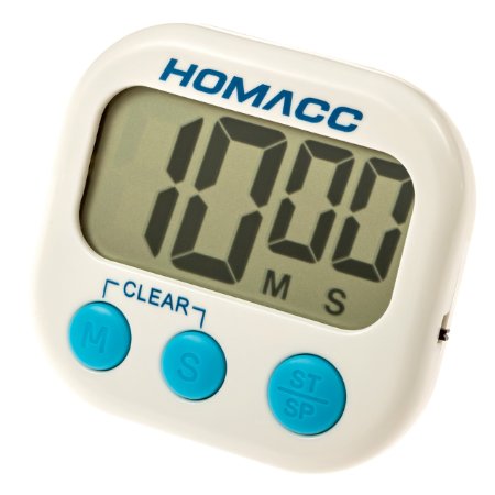 Homacc Kitchen Timer Digital Countdown Timer With Large Electronic Digits Loud Alarm Strong Magnetic Backing Stand Hook
