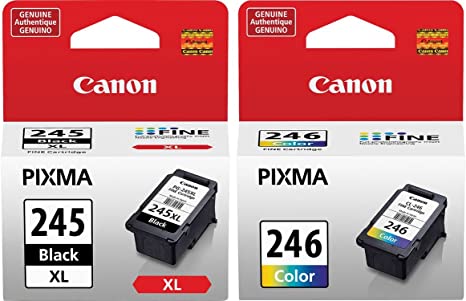 Canon PG-245 XL High Capacity Black Ink Cartridge (8278B001)   Canon CL-246 Color Ink Cartridge (8281B001)