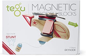 TEGU SKH-OGL-411T "Skyhook" Magnetic Wooden Block (Pack of 17)