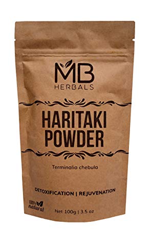 MB Herbals Haritaki Powder 227g | Half Pound |Terminalia chebula Harde Chebulic Myrobalan | Natural AntiOxidant & Anti-Ageing Herb | Vata Kapha and Pitta Balancer